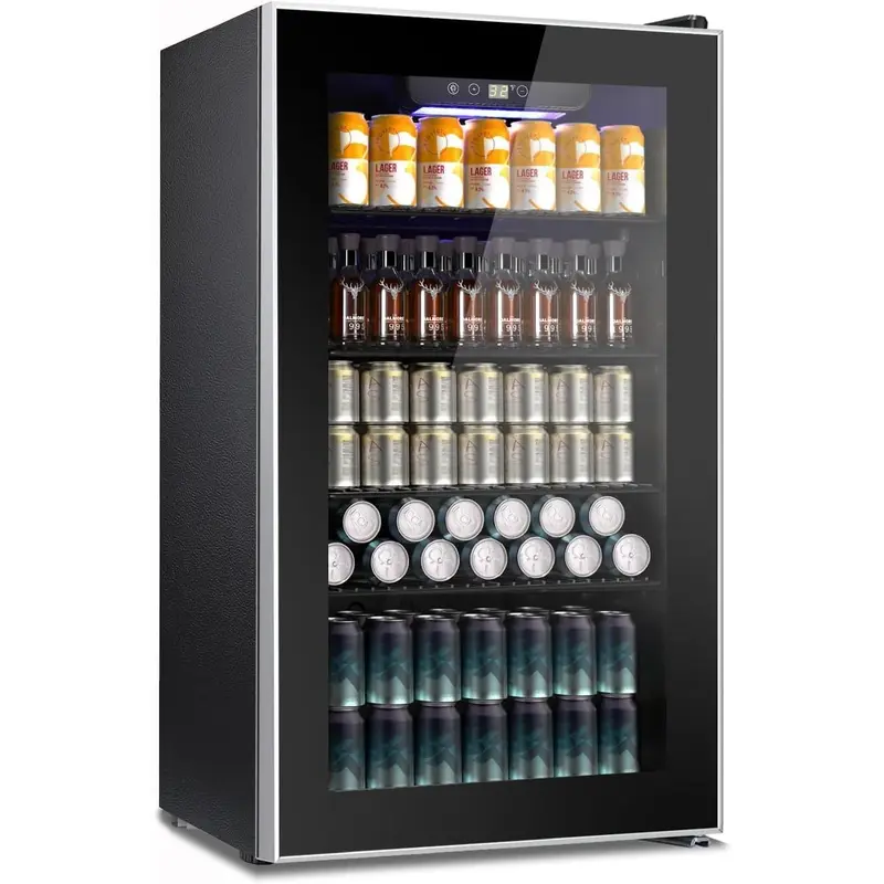 Mini nevera premium 91 L con puerta panorámica de cristal — imagen 1