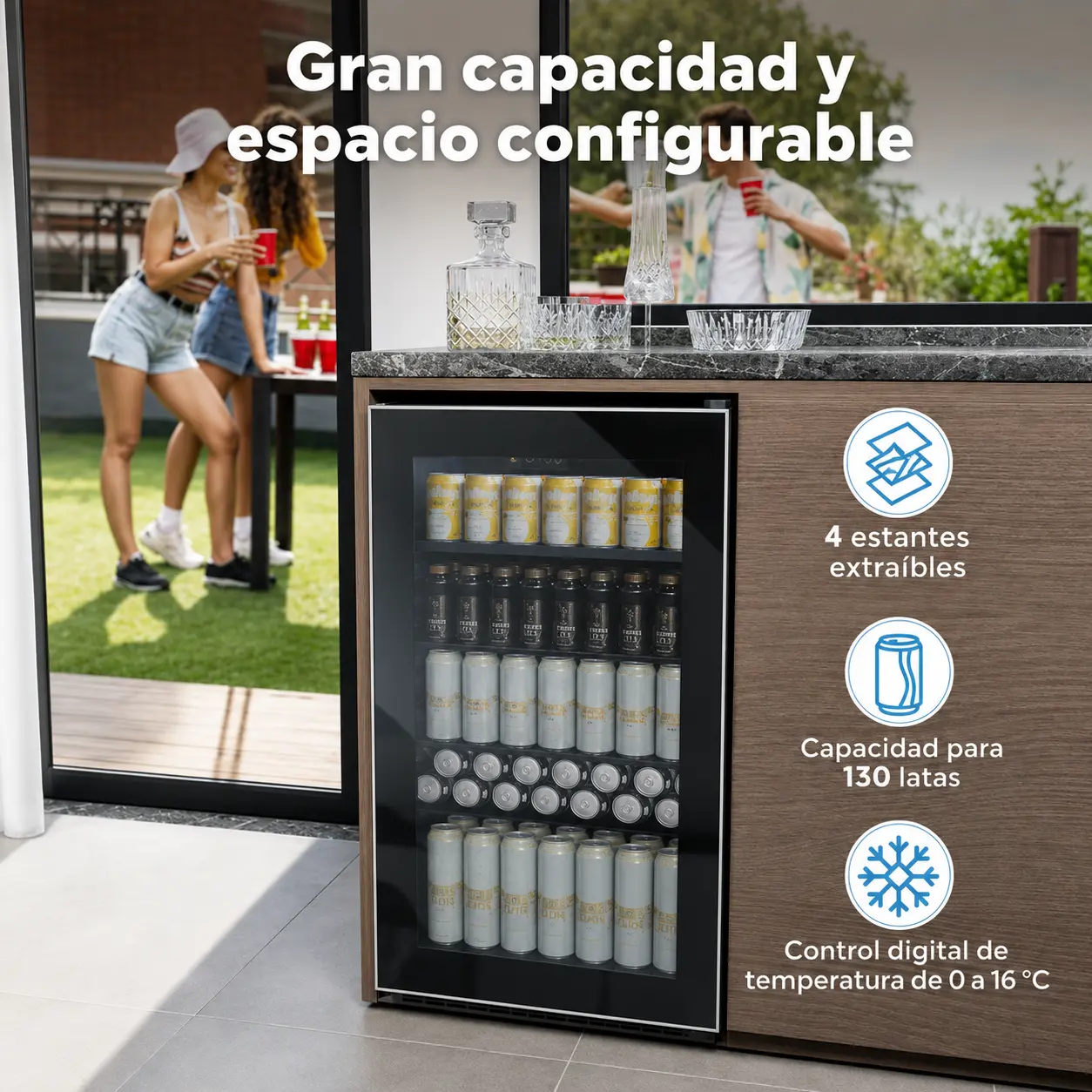 Mini nevera premium 91 L con control táctil digital — imagen 2
